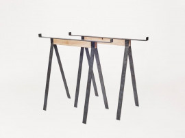 Table scandinave modèle Trestle. 6-10 personnes. 