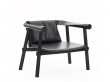 Altay Armchair. upholstered in full grain black leather.