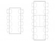 Extendable dining table model 700G, 6/12 seats