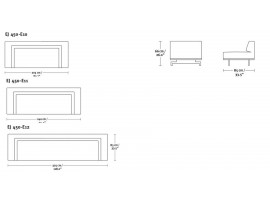 Canapé  scandinave modèle Delphi EJ50, 2, 3 ou 4 places. 