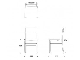 Chaise scandinave modèle Madonna I bois.