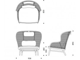 Fauteuil scandinave modèle Dandy. 