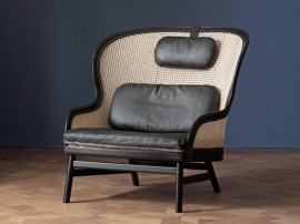 Fauteuil scandinave modèle Dandy black. 