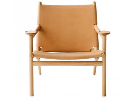 Fauteuil scandinave modèle Hedwig. Cuir