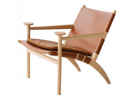 Fauteuil scandinave modèle Hedwig. Cuir