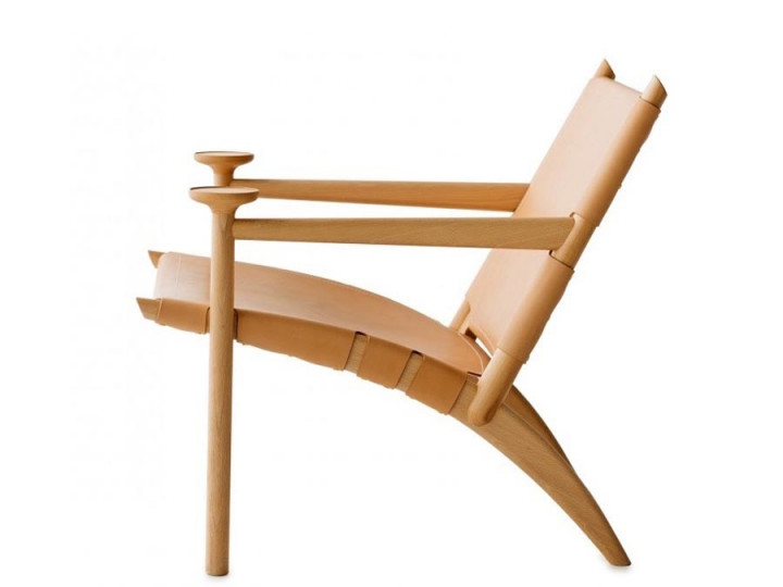 Fauteuil scandinave modèle Hedwig. Cuir