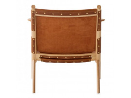 Fauteuil scandinave modèle Hedwig. Cuir