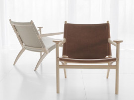 Fauteuil scandinave modèle Hedwig. Cuir