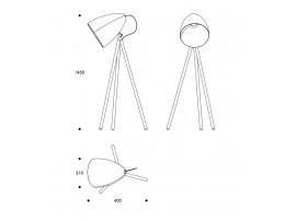 Lampadaire scandinave modèle Orbit