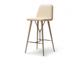 Tabouret de bar scandinave modèle Spine 1731 avec dossier. 68 cm ou 74 cm 