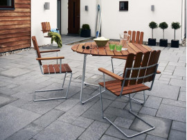 A2 outdoor armchair galvanized steel base. 