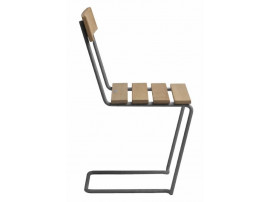 Chaise scandinave d'extérieur modèle 1. Structure en acier galvanisé. 