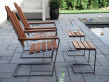 A3 outdoor foot stool galvanized steel base. 