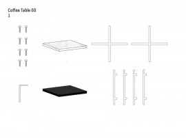 Coffee Table model 1121. 60 cm. 