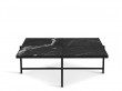 Carrare marble coffee table 90 cm. Black frame. 