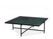 Carrare marble coffee table 90 cm. Black frame. 