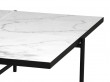 Carrare marble coffee table 90 cm. Black frame. 