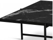 Carrare marble coffee table 90 cm. Black frame. 