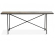 Console scandinave en marbre de Carrare. Structure noire. 