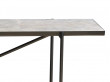 Console scandinave en marbre de Carrare. Structure noire. 