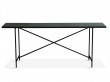 Console scandinave en marbre de Carrare. Structure noire. 