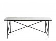 Carrare marble dining table 185 cm. Black frame. 