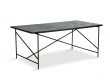 Carrare marble dining table 185 cm. Black frame. 