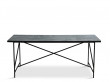 Carrare marble dining table 185 cm. Black frame. 