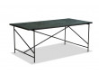 Table de repas scandinave en marbre de Carrare. 185 cm. Structure noire. 