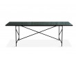 Carrare marble dining table 230 cm. Black frame. 