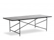 Carrare marble dining table 230 cm. Black frame. 