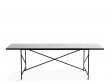 Carrare marble dining table 230 cm. Black frame. 
