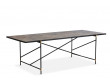 Carrare marble dining table 230 cm.  Black frame with brass. 