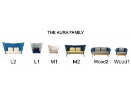 Aura Wood Sofa. 2 seats