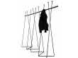 Two Step standing coat rack