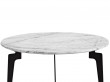 Table basse scandinave modèle Laser Marble Ø 70 cm