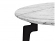 Table basse scandinave modèle Ballerup Marble Ø 45 cm
