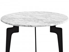 Table basse scandinave modèle Ballerup Marble Ø 45 cm