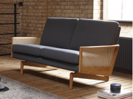 Canapé scandinave modèle Hanne, Cannage. 2 places  