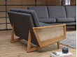 Canapé scandinave modèle Hanne, Cannage. 2 places  