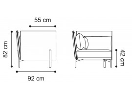 Canapé scandinave modèle Niu. 