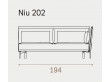 Scandinavian modular sofa model Niu. 3 elements. 