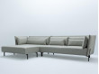 Scandinavian modular sofa model Niu. 3 elements. 