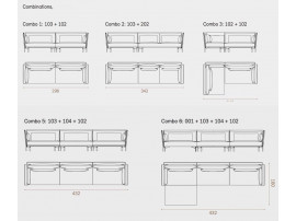 Scandinavian modular sofa model Niu. 