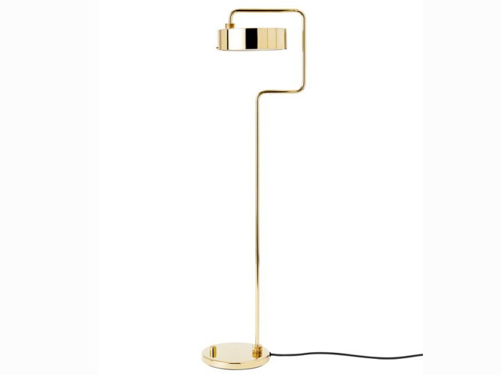 Petite Machine floor lamp in brass