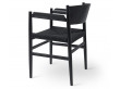 Nestor Dining Chair. Black beech and paper cord.   