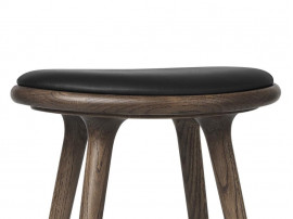 High Stool. 69 cm or 74 cm. Dark stained oak. 