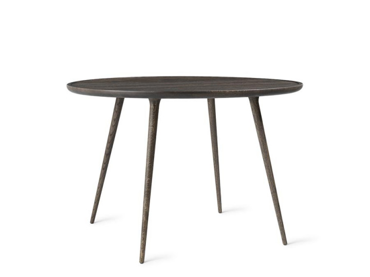 Table de repas scandinave modèle Accent chêne foncé. Ø 110 cm. 4 pers.