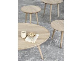 Table d'appoint scandinave modèle Accent chêne.  Ø 45 cm, 2 tailles