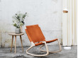 Fauteuil à bascule ou rocking chair scandinave modèle Rocker chêne blanchi